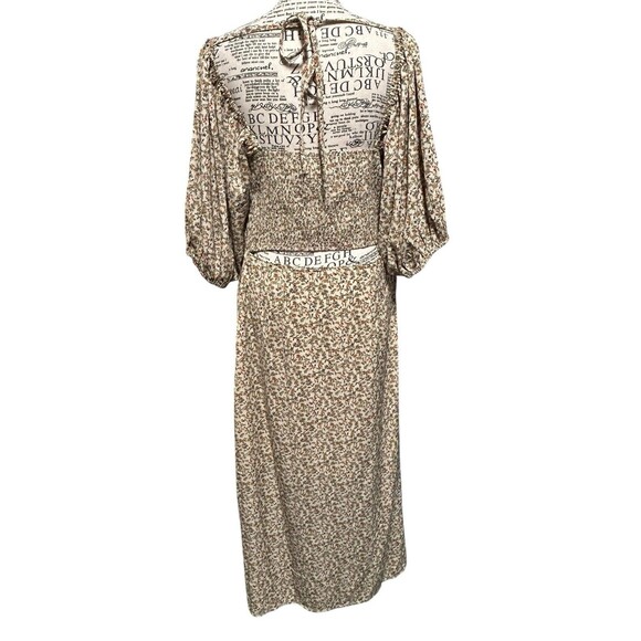 Bohme Midii Dress Size medium Floral Boho Granny Retro Spring Milkmaid - Picture 5 of 10